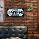 Metal Tin Signs Free WiFi Retro Plaque Home Door Decor Wall Iron Art Poster