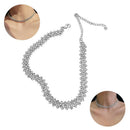 Necklace Rhinestone Choker Crystal Necklace Metal Short Chain For Women|Girls
