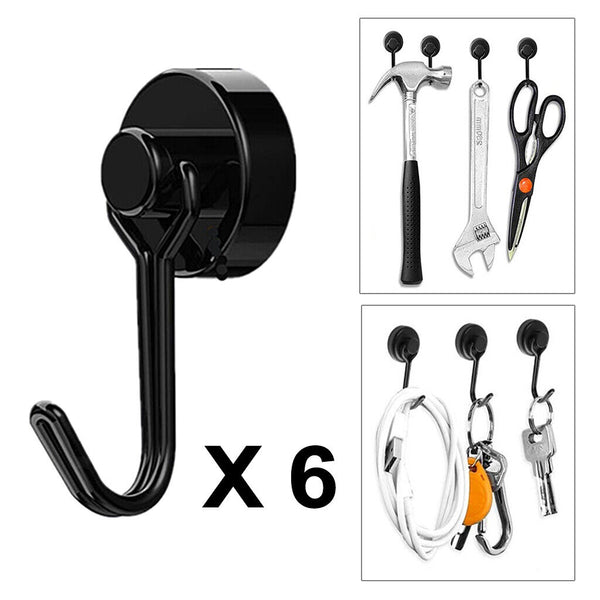 6Pcs Magnetische Haken Starke Hängende Wandhaken Aufhänger