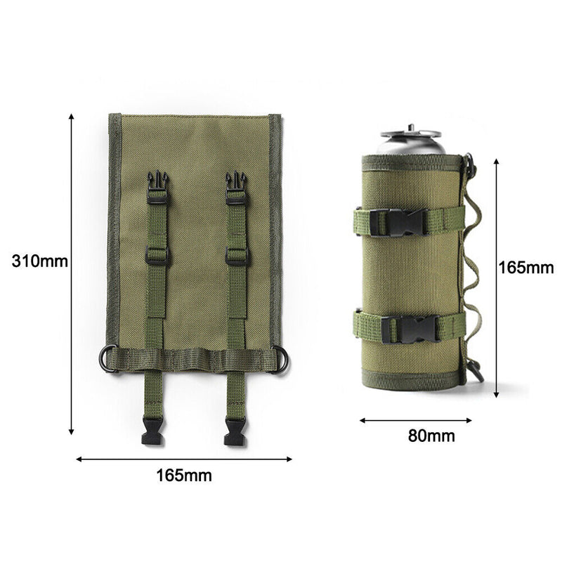 Gas Tank Protective Case Fuel Cylinder Outdoor Camping Gas Storage (Green) Newly