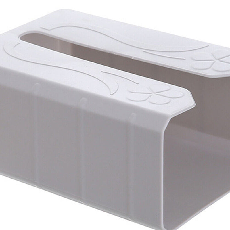 Plastic Tissue Box Napkin Holder Wall Mounted Punch-free Home Living Room Decor