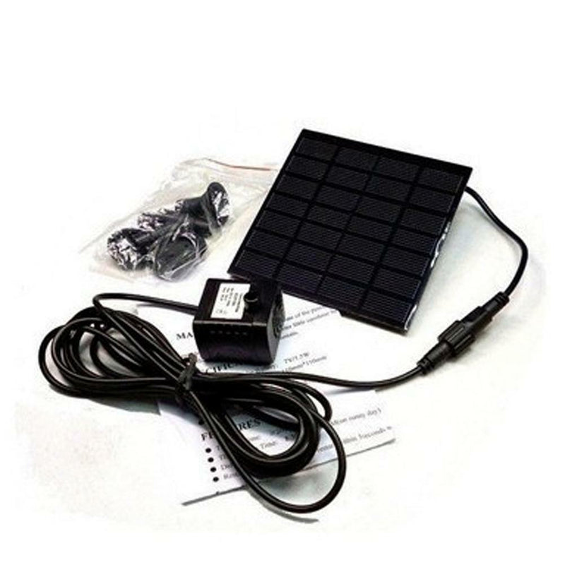 Fountain Pump Solar Water Panel Power Kit Pool Garden Pond Watering Submersible