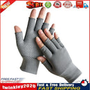 Fingerless Outdoor Bicycle Anti-skid Half Finger Fishing Gloves (Grey) Newly