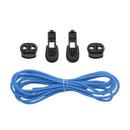 Elastic Lazy No Tie Sport Easy Lock Reflective Unisex Shoelaces (Blue)