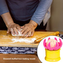 Chinese Baozi Pastry Pie Stuffed Bun Maker Mold DIY Kitchen Tool (Yellow L)