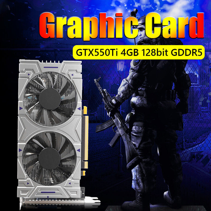 GTX550Ti 128bit GDDR5 NVIDIA PCIe 2.0 Desktop Computer Graphic Card (4GB) Newly