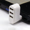 Mini Rotatable 3 Port USB Hub U Disk Reader Splitter for PC (USB 2.0 White)