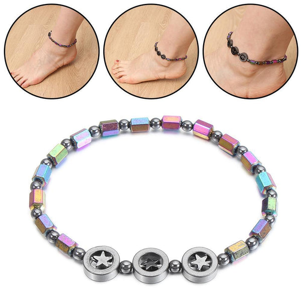 Elastic Jewelry Gift Magnetic Therapy Anklet Hematite Anklet for Women Men