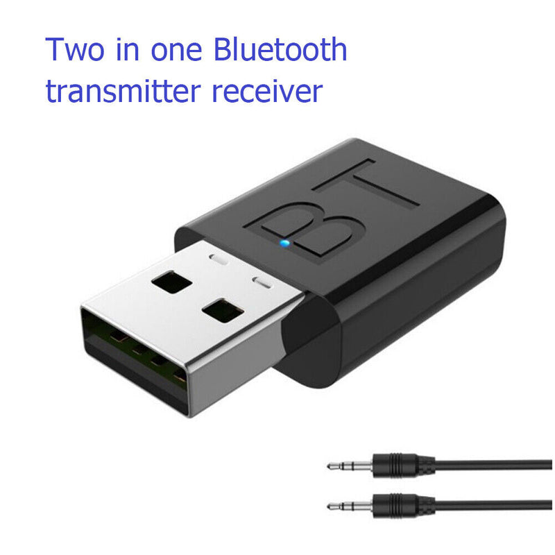 Bluetooth Compatible 5.0 Adapter Transmitter Receiver 2-in-1 for Computer PC