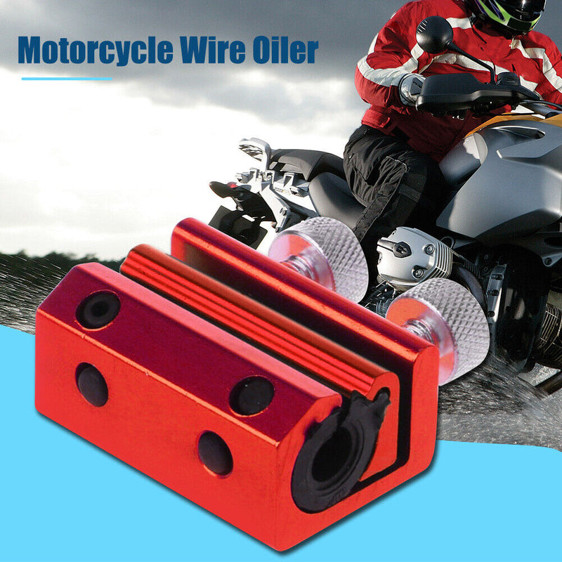 Cable Refueling Lubrication Wire Oiler Motorcycle Cable Lube Tool (Red) Newly