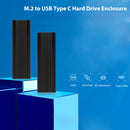 M2 SSD Disk Enclosure Hard Drive Box (Dual Protocol-10Gbps C-A+C-C Black)