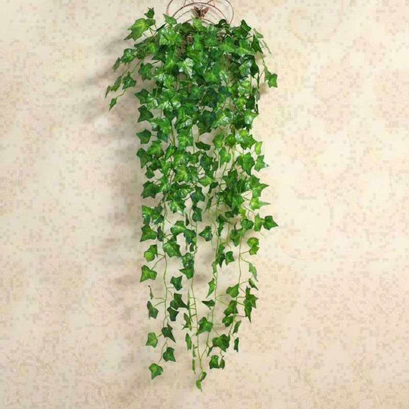 6.56ft Ivy Leaf Garland Green Plant Plastic Vine Foliage Decorations Y5Z2