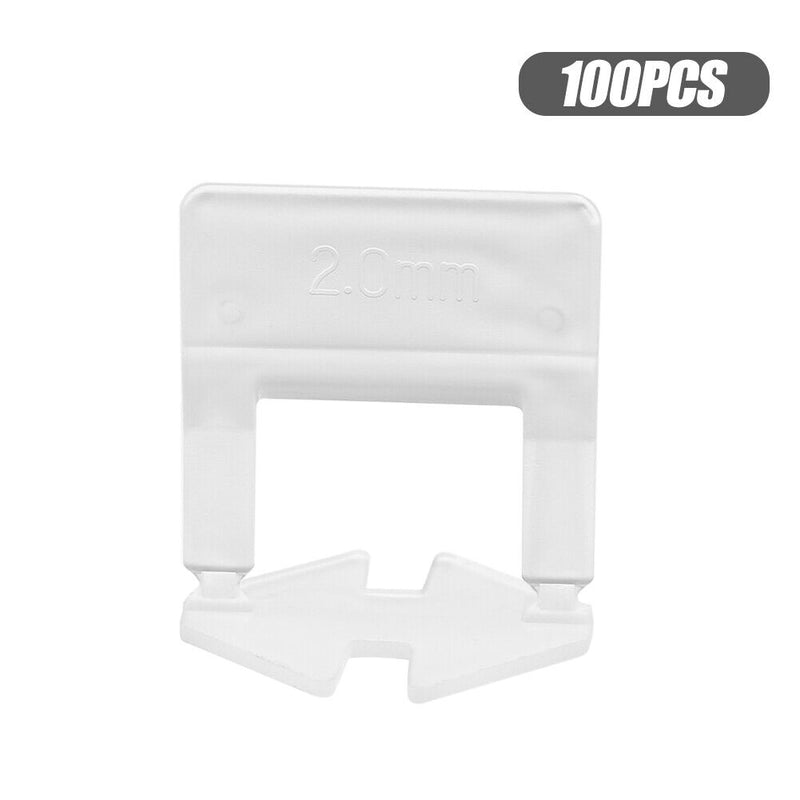 100pcs Plastic Ceramic Leveling System Wedges Clips Flooring Tools (2.0mm) Newly