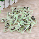 10pcs Fluorescent Fishing Rod Tip Clip Twin Bell Alert Ring Fishing Devices