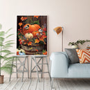 DIY Pumpkin and Bird Oil Paint by Numbers Drawing on Canvas Pictures Home Decor