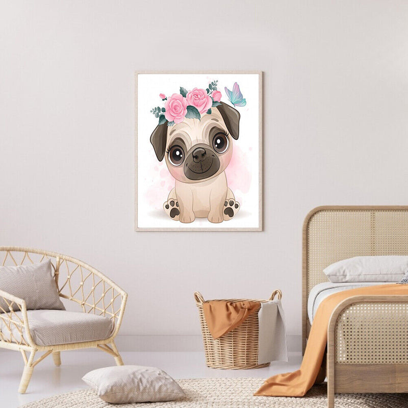 Dog 40x50cm Oil Paint By Numbers Picture DIY Painting M511)