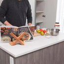 Book Stand Wooden Recipe Cookbook Holder Stand Kitchen Bookrest Display Rack_