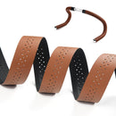 2pcs Cycling PU Handle Bicycle Grips Anti-slip Handlebar Tape Wrap (Brown)