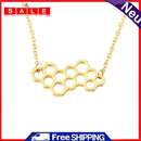 Dakishin Fashion Women Honeycomb Pendant Keybone Chain Necklace Jewelry (G