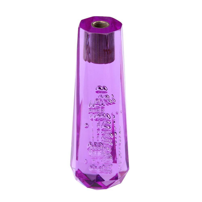 Crystal Bubble AT/MT Car Shift Knob Gear Stick Shifter Lever Head (Purple)