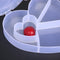 5 Slots Heart Storage Box Plastic Home Organizer Jewelry Beads Boxes(White)
