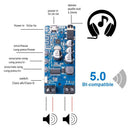 Bluetooth-compatible 5.0 Power Amplifier Audio Stereo Music Player (Black)