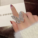 Fashion Butterfly Zircon Opening Knuckle Ring Charming Women Wedding Party Gift