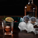 Molds Sphere Round Ball Ice Cube Maker 4 Cavity 2.2inch 4 Ball Maker Ice Hockey