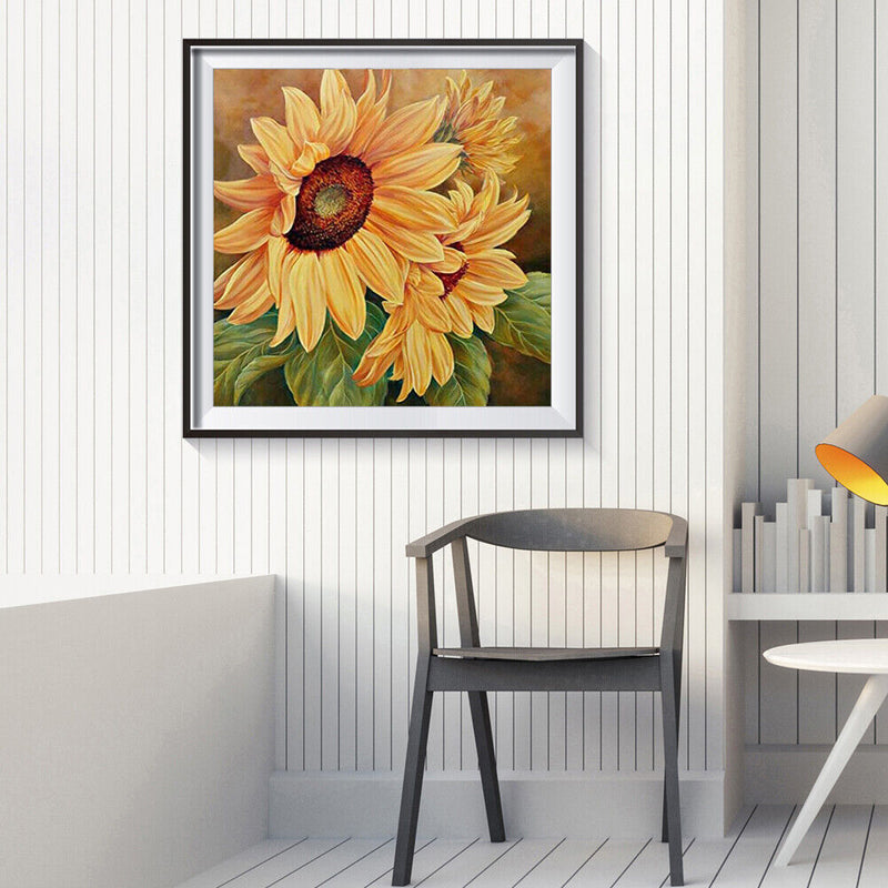 5D DIY Full Drill Diamond Painting Sunflower Cross Stitch Embroidery Craft Newly