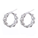 Wedding Jewelry Metal Round Earrings Geometric Hollow Chain Hoop Earrings
