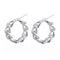 Wedding Jewelry Metal Round Earrings Geometric Hollow Chain Hoop Earrings