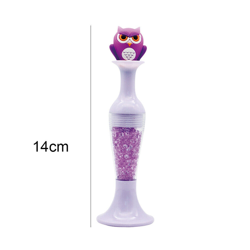 Vase 5D Diamond Painting Point Drill Pen DIY Craft (Purple Owl w/ Drill)