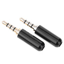 2pcs 3.5mm 1/8 in TRRS 4-Pin Male Connectors Adapter Headphones DIY