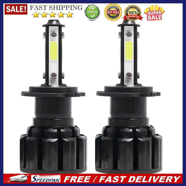4 Sides COB LED Car Headlamp Fog Light Bulbs 6500K 8000LM 52W 9-32V Universal