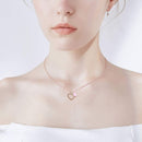 Jewelry Handmade Enamel Metal Earrings Pendants Double Hearts Shape Neacklace