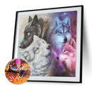 5D DIY Full Drill Diamond Painting Wolves Embroidery Craft Kit Living Room Decor