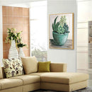 Rhinestone Picture Kit Succulent Plant Full Round Drill 5D DIY Diamond Painting