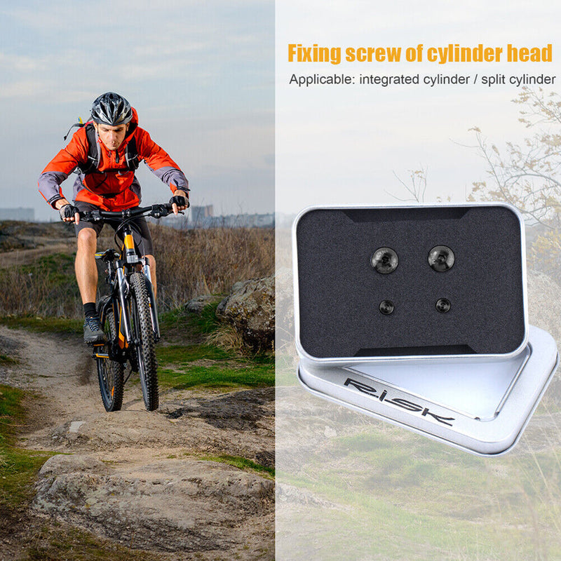 RISK 4x Bike Hydraulic Disc Brake Bolt Cylinder Fix Screw (Black Separate) Newly