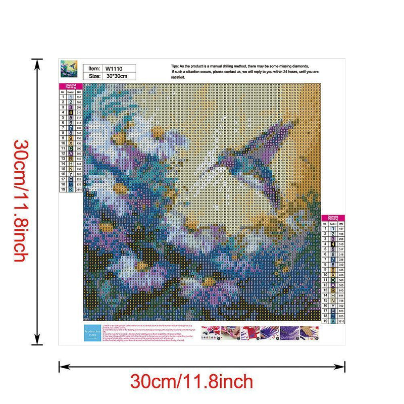 5D DIY Full Drill Diamond Painting Flowers Bird Cross Stitch Kits (W1110)