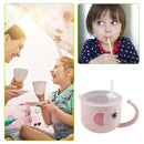 Baby Feeding Cup Toddler Learning Drinking Bottle Training Cups (Pink) Newly