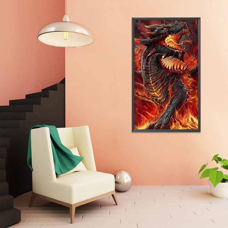 5D Diamond Painting DIY Dragon Full Square Drill Wall Animal Rhinestone Crafts