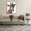 Frameless DIY Hand Painted Color Giraffe Painting By Numbers Picture Wall Decor