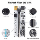 VER012 Max PCI-E Riser PCI Express 1x 16x Adapter Extension Cable (Black)