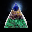 Orgone Pyramid Crystal Amethyst Peridot Healing Stone Energy Generator (F)