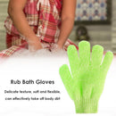 Five Fingers Bath Gloves Shower Towel Scrub Body Child Home Supply (Green)