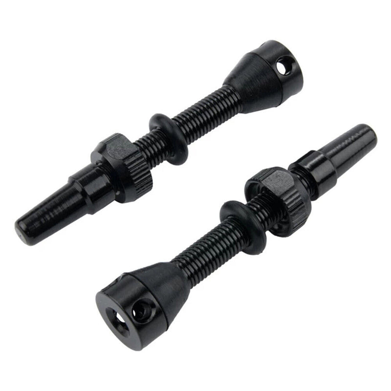 1 Pair 40mm Mountain Road Bike Tubeless Tire Presta Valve CNC Alloy Stem w/