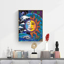 Sun Moon Full Round Drill 5D Mosaic Diamond Painting Picture of Rhinestone Kit