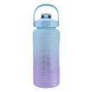 2000ml Water Bottle with Time Marker for Outdoor Sports Drink Cup (Green) Newly