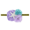 Hair Accessories Elastic Chiffon Flower Starfish Hair Band Mermaid Headband