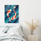 Oil Paint By Numbers Koi Fish Frameless Picture Craft Kit for Home Living Room